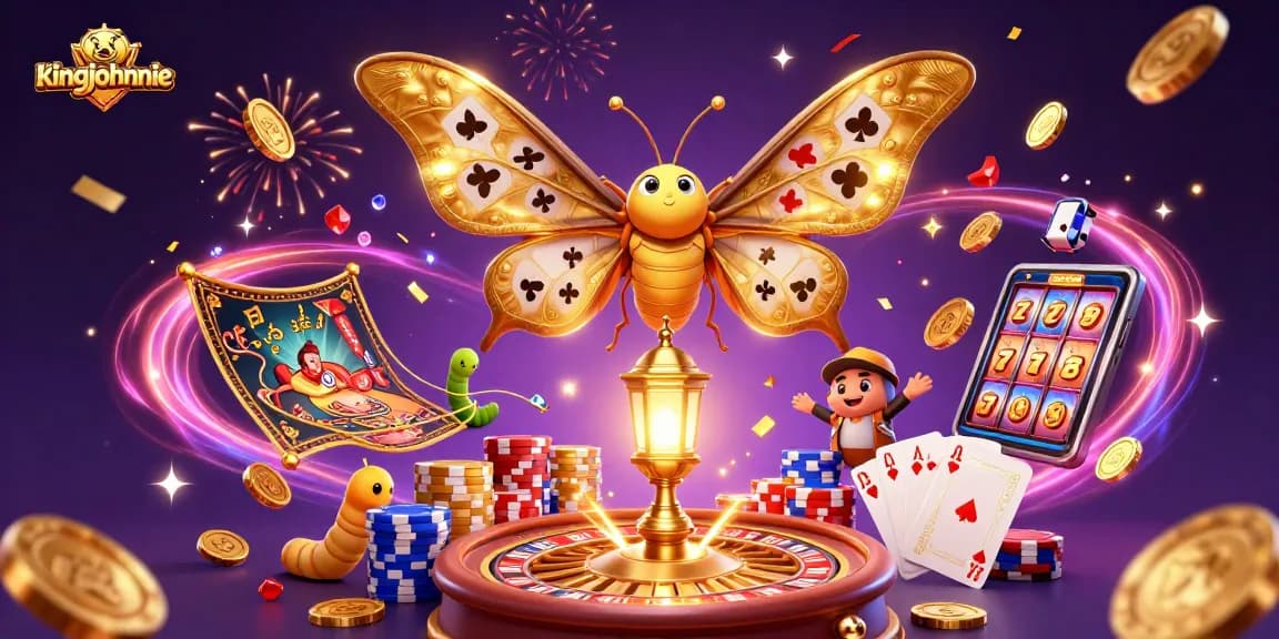 Experience kingjohnnie's thrilling casino world with dynamic illustrations of vibrant gameplay and rich visuals.