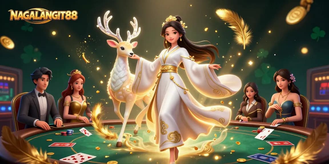 Engage in exciting gameplay at NAGALANGIT88, showcased with immersive casino elements and vibrant visuals.
