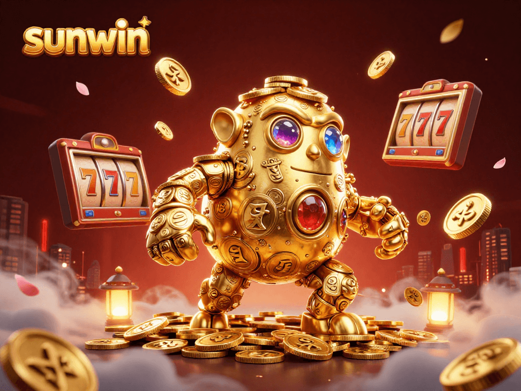 Experience thrilling action with sunwin’s unique golem amidst vibrant slot games.