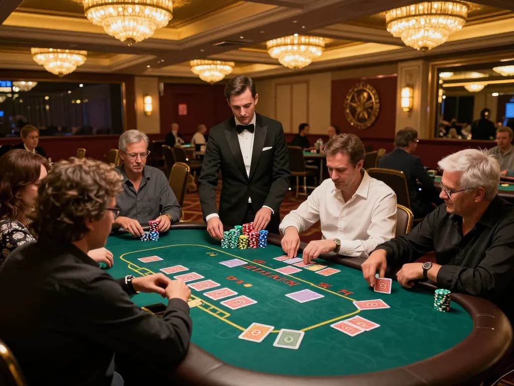 Experience the excitement of thrilling card games at 32win1 casino with engaging players and vibrant atmosphere