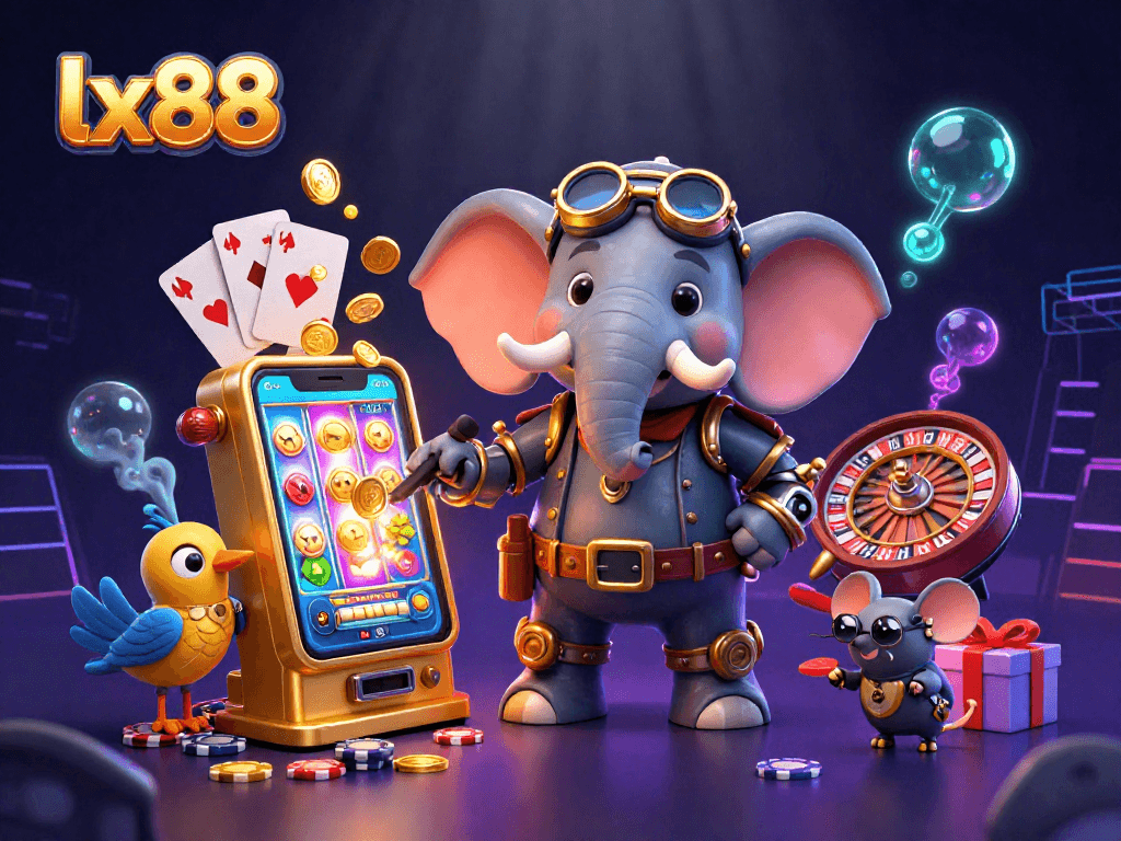 Experience thrilling gameplay at lx88 with animated characters, colorful casino elements, and rich graphics.