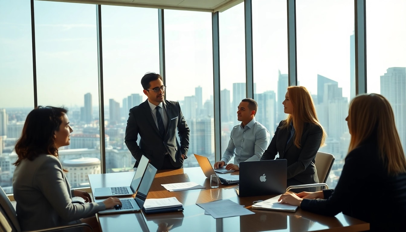 Headhunter Ingenieure conexão com Kandidaten in modernem Büro.