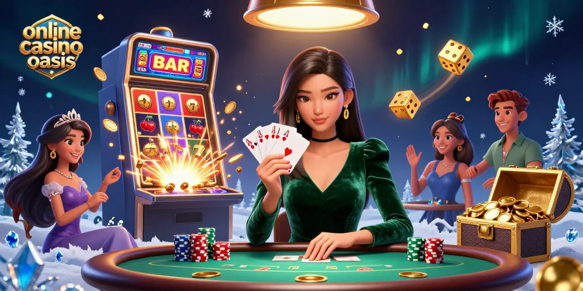 Experience the thrill of playing at an online casino ohne oasis with vibrant visuals of cards and jackpots.