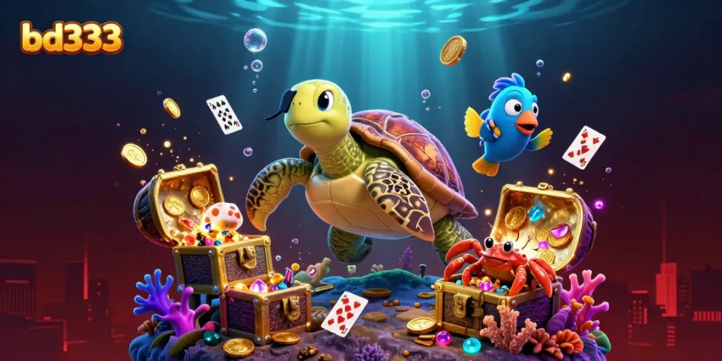 Engage in the adventure of bd333 with thrilling underwater treasure and colorful casino elements.