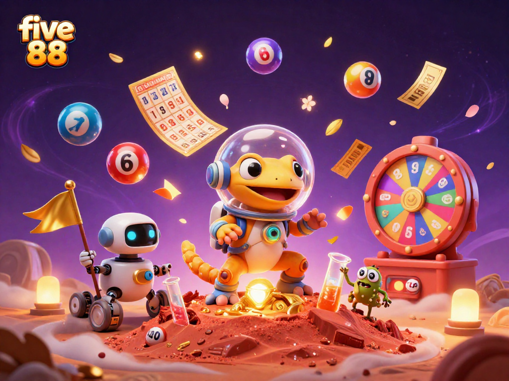 Experience thrilling wins at five 88 with vibrant casino visuals and exciting game elements.