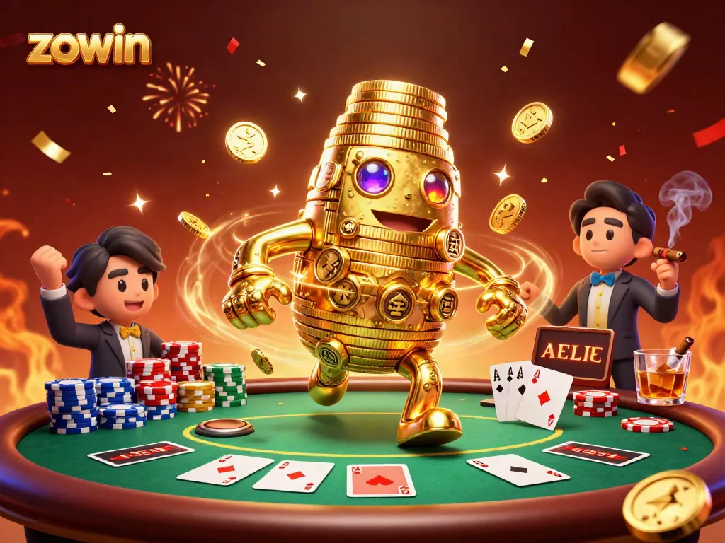 Zowin delivers excitement at the poker table with vibrant gameplay and a magical golem centerpiece.