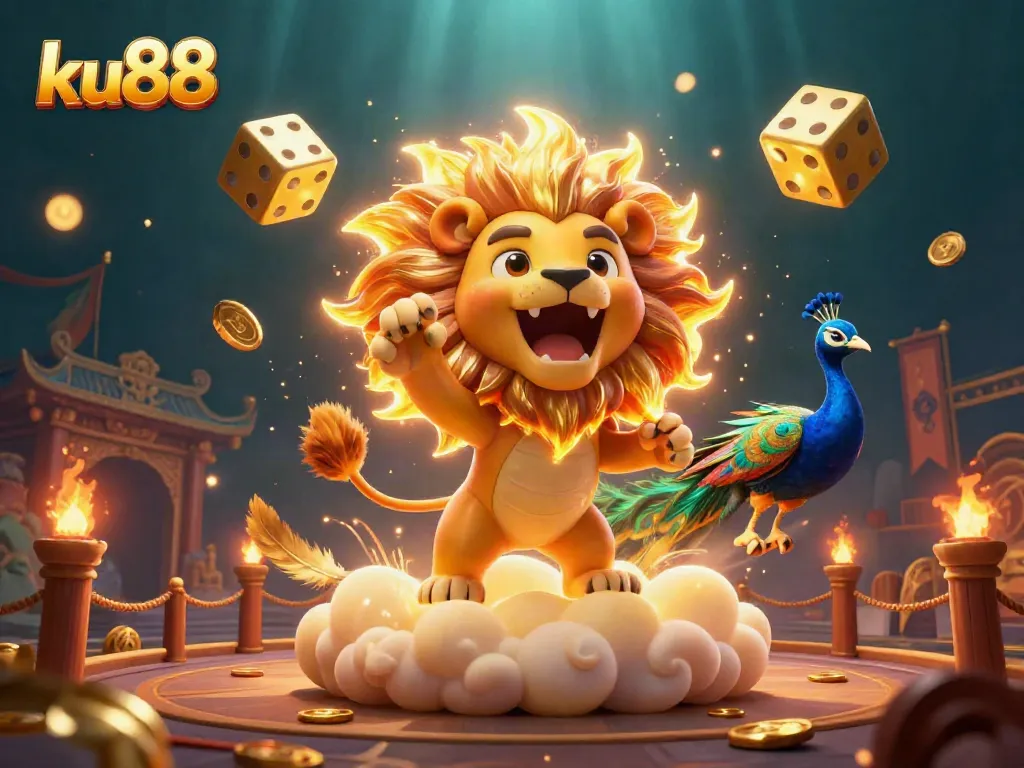 Engage in exciting gameplay at ku88 with a vibrant 3D casino scene showcasing thrilling elements.