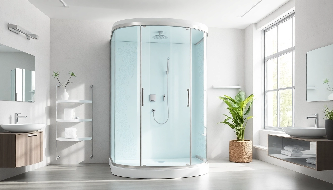 Vorteile der sonni Duschkabine 100x100 in modernem Badezimmer-Design zeigen.