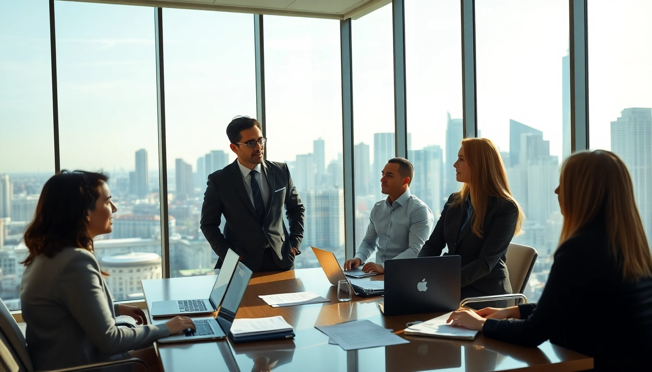 Headhunter Ingenieure conexão com Kandidaten in modernem Büro.