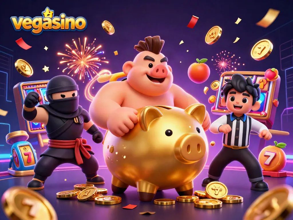 Engage with the exciting vegasino casino experience featuring vibrant slot elements and character interactions.