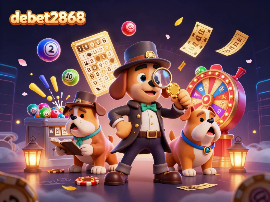 Engage in thrilling gameplay at debet2868 with detectives solving poker mysteries amidst festive lottery elements.