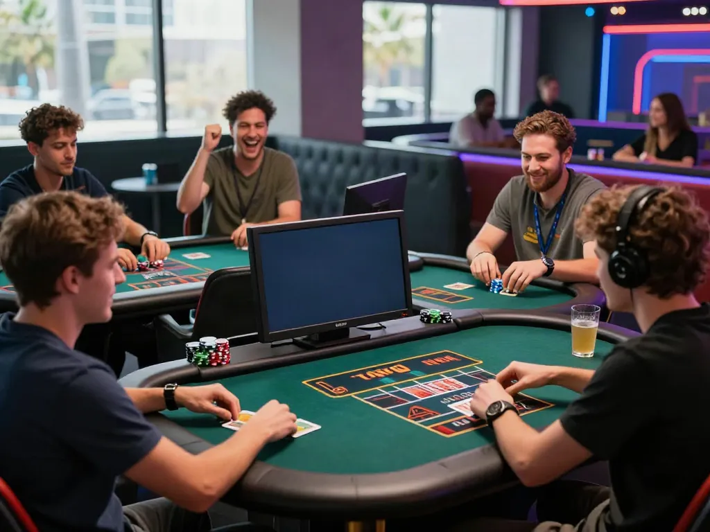 Players engaged in live casino gaming at GEM88, showcasing an immersive betting experience.