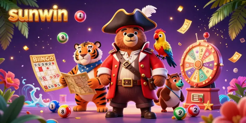 Engage with exciting sunwin casino games featuring a 3D pirate captain bear and his tiger first mate filled with dynamic gaming elements.