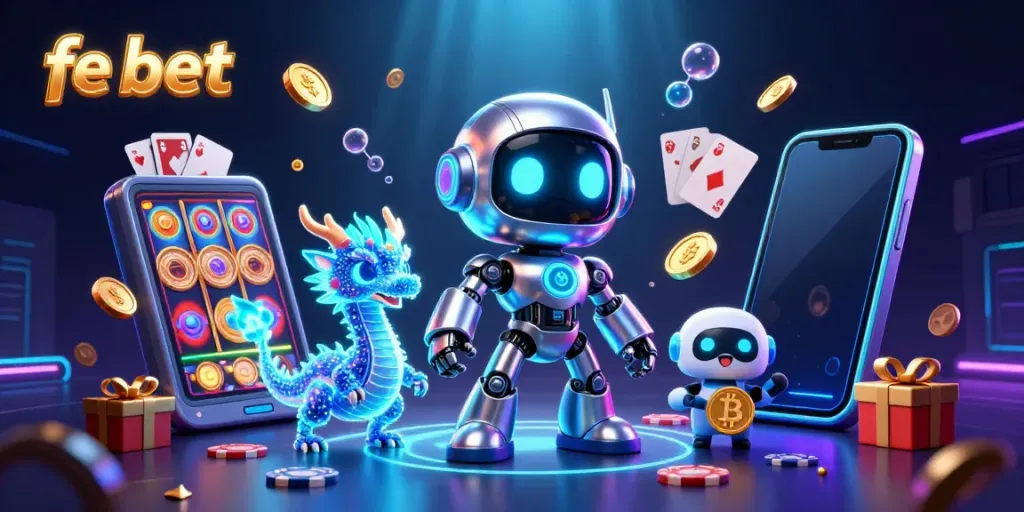 Experience high-stakes gaming with fe bet in this vibrant casino scene.