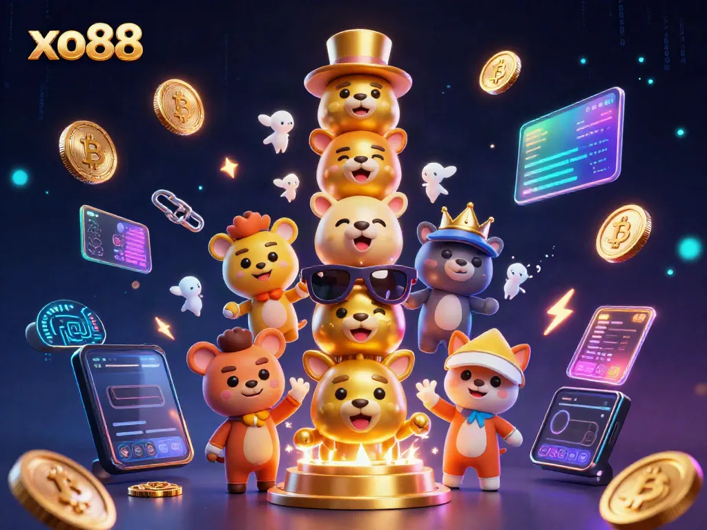 Engage in thrilling gaming action at xo88 with a vibrant casino-themed illustration.