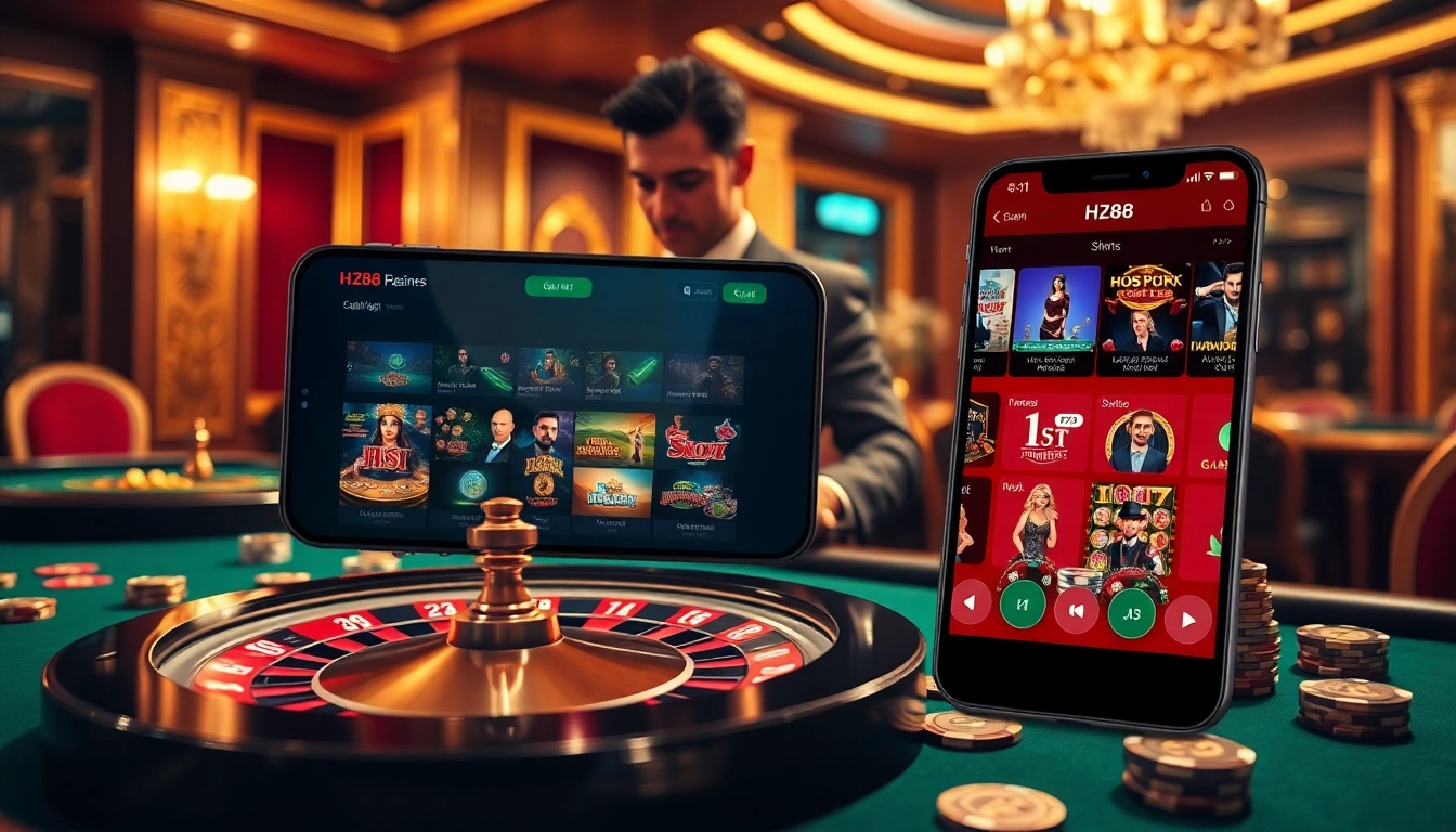 Engage with HZ88's exhilarating gaming experience at an online casino.