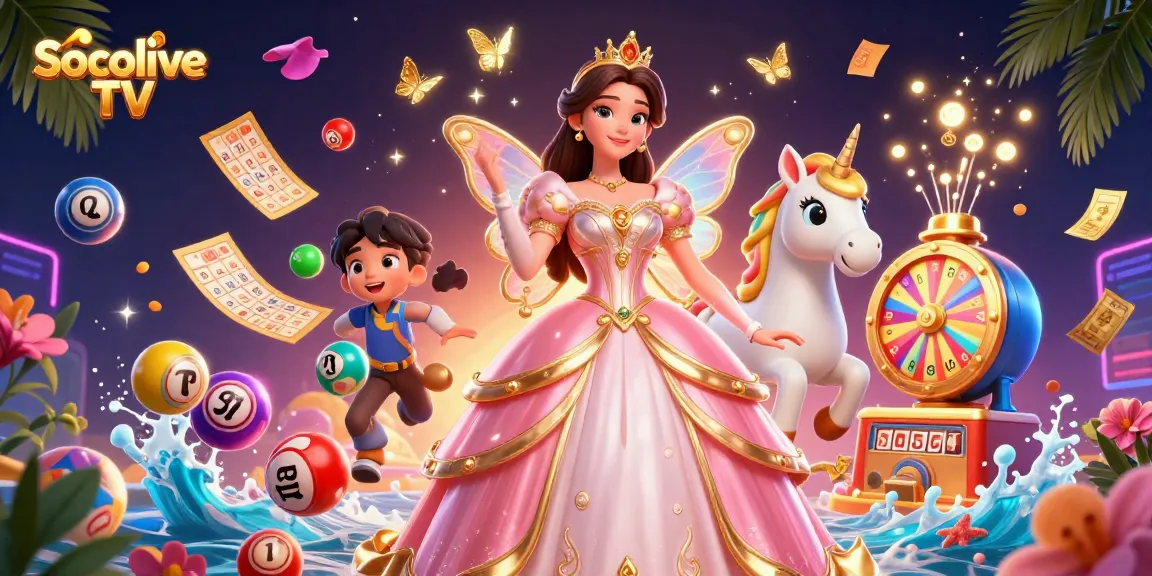 Socolive TV offers vibrant lottery-themed excitement with colorful balls and dynamic prizes.