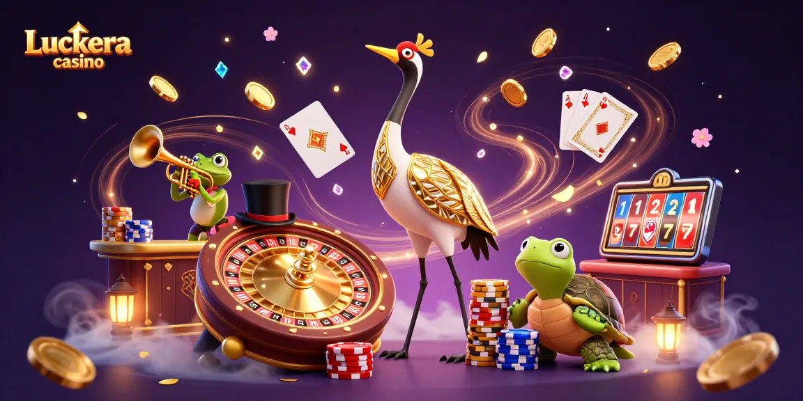 Erlebe das Luckera Casino mit dem besten Unterhaltungserlebnis in einer lebendigen 3D-Illustration.