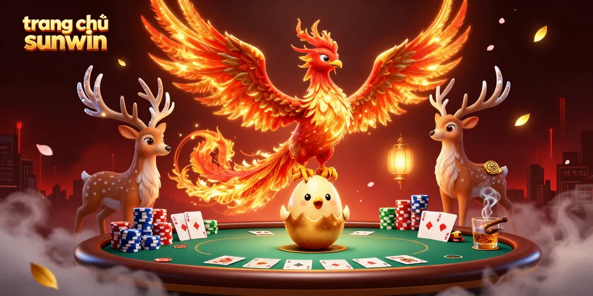 Engage with the vibrant world of trang chủ sunwin, where a dynamic scene features gaming excitement and mythical characters.